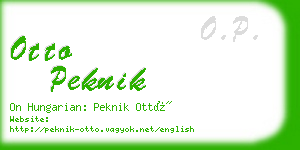 otto peknik business card